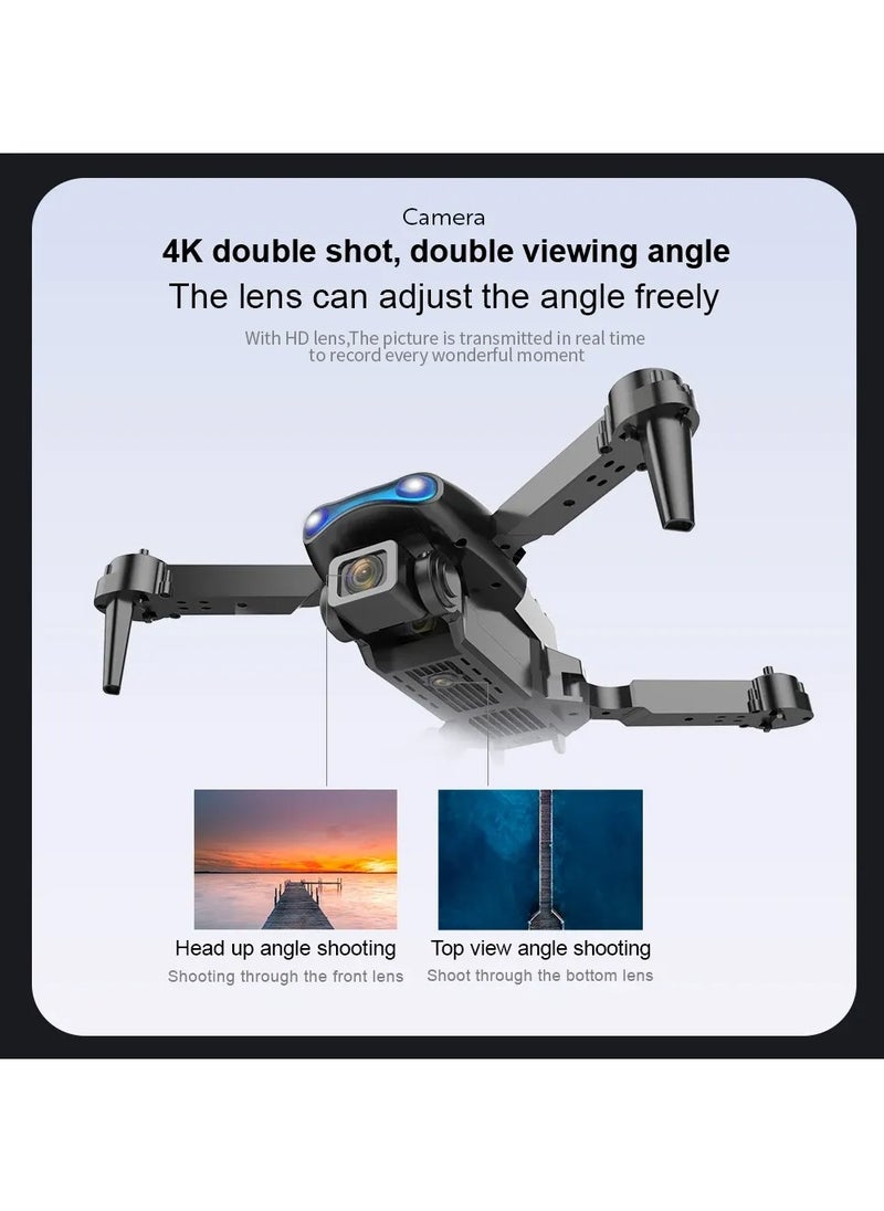 طائرة بدون طيار E99 Pro RC مع كاميرا مزدوجة للبالغين، طائرات بدون طيار فيديو مباشر 4K HD FPV قابلة للطي، ألعاب مروحية رباعية RC للأطفال، بطاريتان، وضع مقطوعة الرأس، مفتاح تشغيل واحد - pzsku/Z4714C47D3A51CAC15587Z/45/_/1720179199/ecaac97e-b877-4de0-b80c-7bc69d922d31