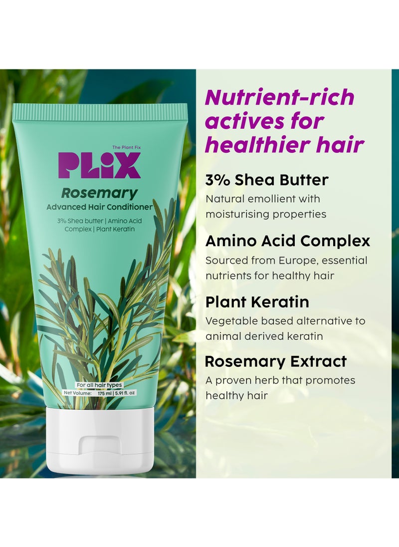 PLIX THE PLANT FIX PLIX THE PLANT FIX Rosemary Advanced Anti Hair Fall Conditioner With Rosemary For Reducing Hair Loss, Breakage| | All Hair Types | Men & Women | Sulphate & Parabeen Free| 175 ml  - Image 4