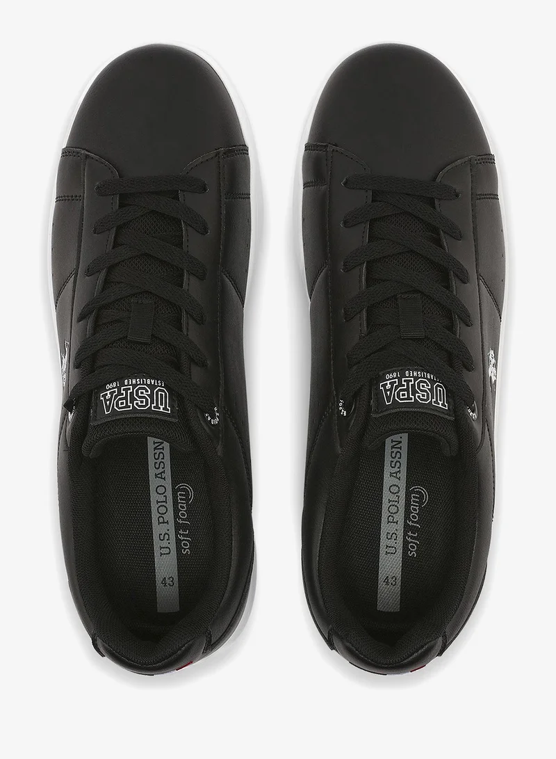 U.S. Polo Assn. black Men's Black Sneakers - Lightweight, Breathable and Comfortable Shoes for Men | Best Price UAE