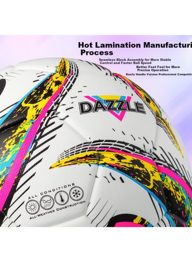Star Soccer Ball Size 4 Youth Adult Durable Pu Heat-bonded Match Training Standard Ball Sb5574tb-05 - Image 2