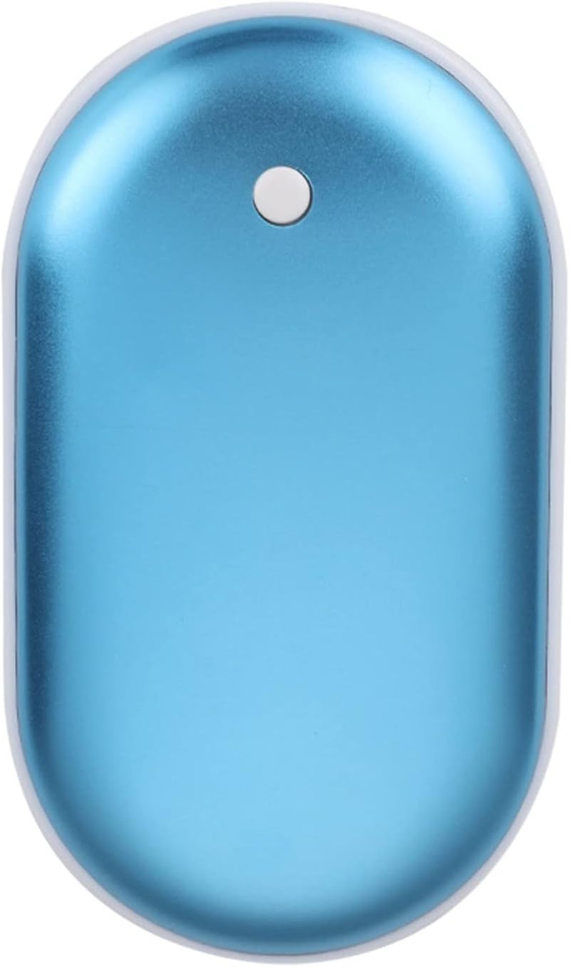 ويوبلز مدفأة يدوية قابلة لإعادة الشحن، مدفأة يدوية قابلة لإعادة الاستخدام عبر منفذ USB، بنك طاقة 5000 مللي أمبير، مدفأة يدوية كهربائية محمولة سريعة التسخين، تصل درجة حرارتها إلى 50 درجة مئوية، بنك طاقة محمول، هدية شتوية مثالية للنساء والرجال (أزرق) - Image 1