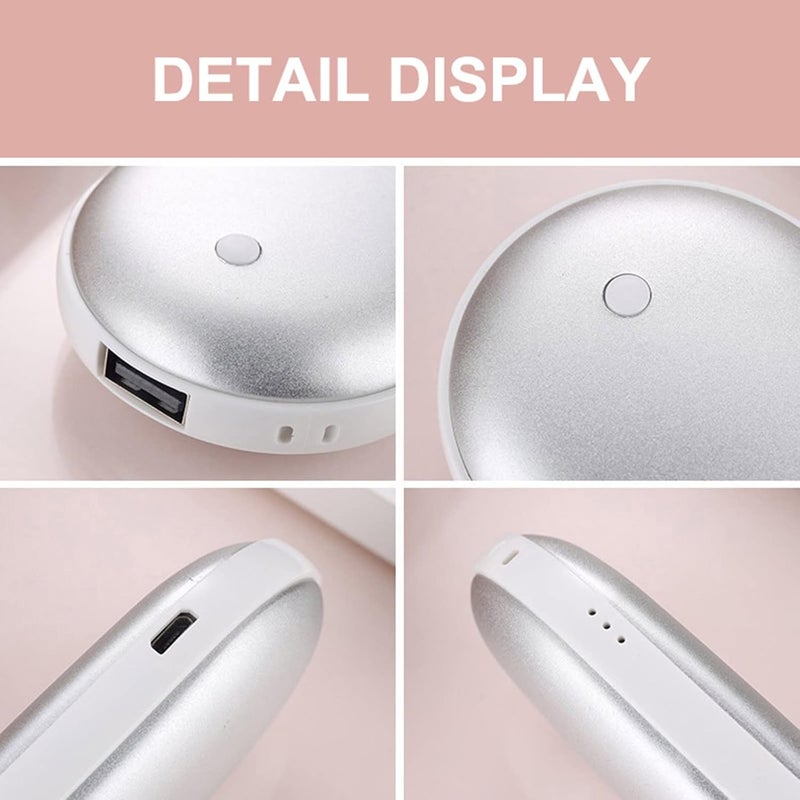 ويوبلز مدفأة يدوية قابلة لإعادة الشحن، مدفأة يدوية قابلة لإعادة الاستخدام عبر منفذ USB، بنك طاقة 5000 مللي أمبير، مدفأة يدوية كهربائية محمولة سريعة التسخين، تصل درجة حرارتها إلى 50 درجة مئوية، بنك طاقة محمول، هدية شتوية مثالية للنساء والرجال (أزرق) - Image 5