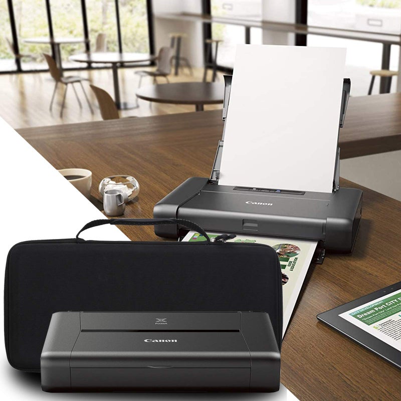 Aproca حافظة سفر صلبة من أبرواكا، لطابعة كانون PIXMA TR150 / iP110 المحمولة اللاسلكية (أسود) - Image 4