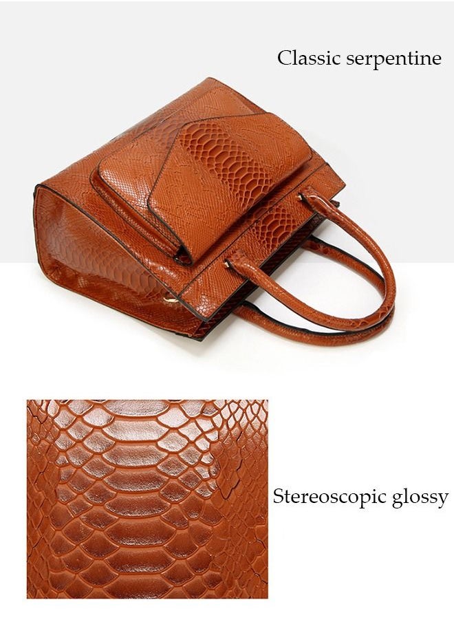 DUNISO - Womens Elegant Purses and Handbags Shoulder Bag Large Capacity Ladies Designer Satchel Messenger Tote Bag Crossbody Bag for Ladies Brown - Image 1