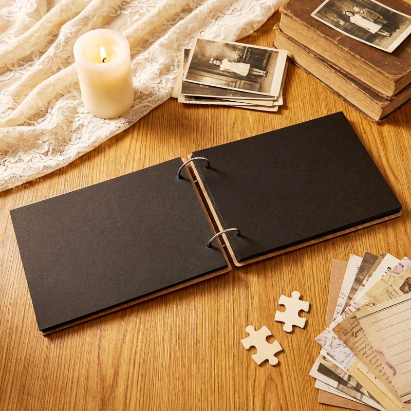 Cinnvoice Our First Year Scrapbook, 1-Year Down Photo Album for Couples Handmade DIY Memory Notebook Family Photo Album for Couples Husband Wife Memory Book(Our First Year-white) - Image 4
