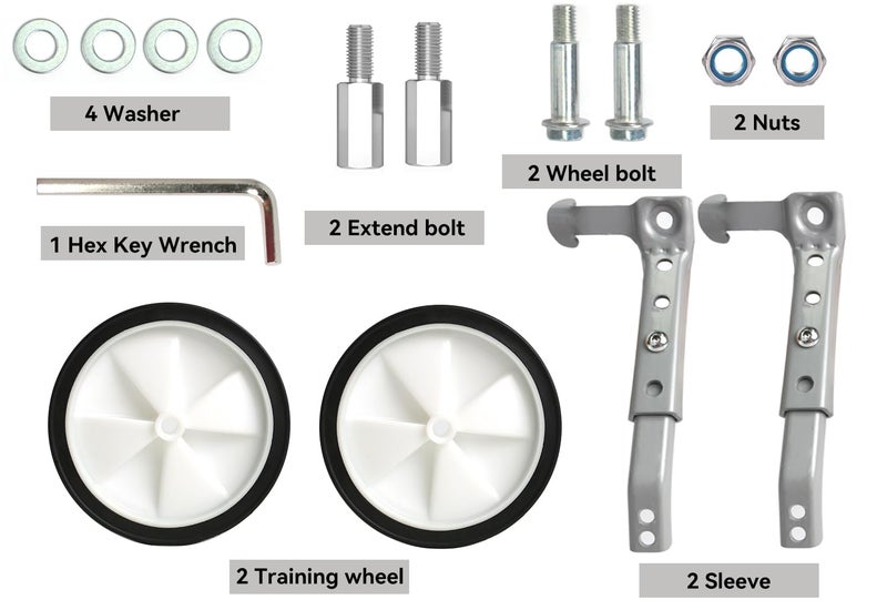 CHILDHOOD Bicycle Training Wheels Fits 18 to 22 inch Kids Variable Bike - Image 2