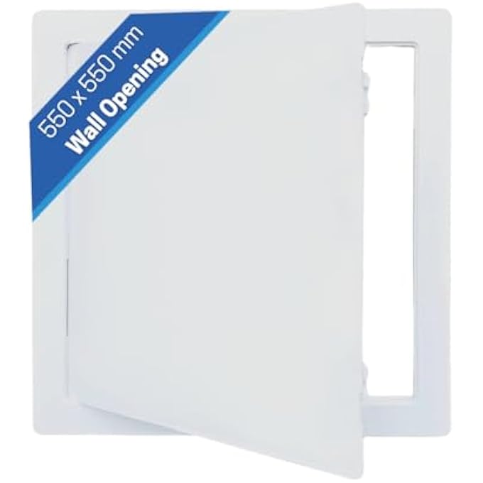 ACCESS PANEL WHITE PLASTIC INSPECTION DETACHABLE DOOR ACCESS HATCH CONCEAL WIRING CLEAN SPACE EASY ACCESS 22 X 22 INCHES (550 X 550 MM) - Image 1