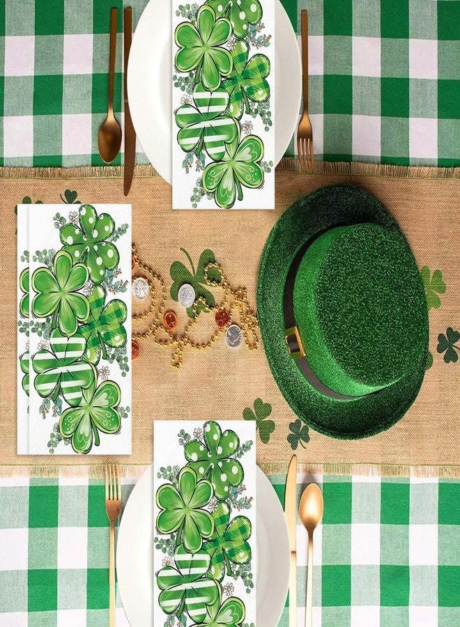 IANFEPH 100PCS St. Patrick's Day Paper Napkins 3 Ply Disposable Hand Towels for Bathroom Shamrock Guest Napkins Green Lucky Clover Dinner Napkins for Spring Holiday Dinner Saint Patrick Party Supplies - Image 4