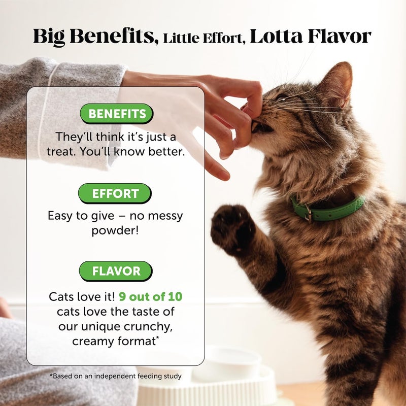Pet Honesty Cat Hairball Support Crunchy & Creamy Chews, Hairball Remedy Treats, Cat Furball Treatment, Supports Skin & Coat, Vitamins for Digestion, Chicken (30-Day Supply) - Image 5