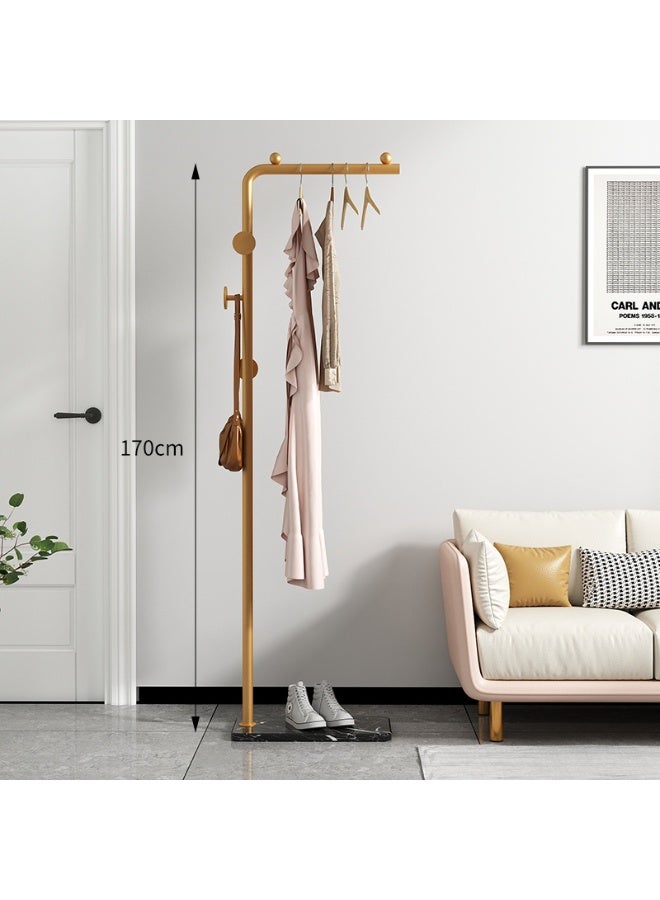 Old_Feller Modern Metal Coat Rack Freestanding ,Coat Stand With 3 Hooks,Perfect for Bedroom, Living Room, Office & Dining. Easy to Clean, Stylish & Durable, Gold&Black - Image 4