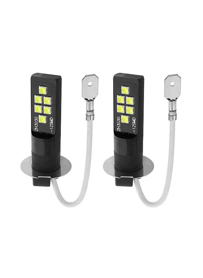 Generic Car LED Fog lights, 80W Pair Headlight Bulbs, H3 LED Bulb, 6000-6500K DRL Driving Lamp  - Image 3