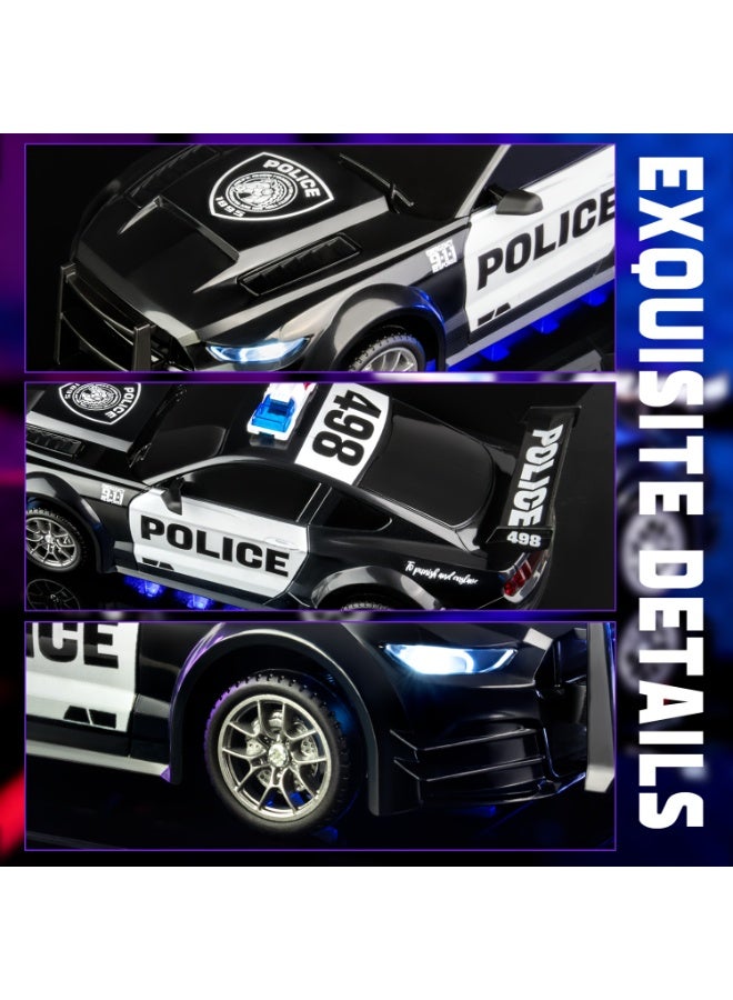HOBB 1:24 Scale RC Drift Police Car, 4WD High-Speed Remote Control Racing Car with LED Lights and Siren Design, 2.4GHz Wireless Controller Toy for Kids and Adults - Image 5