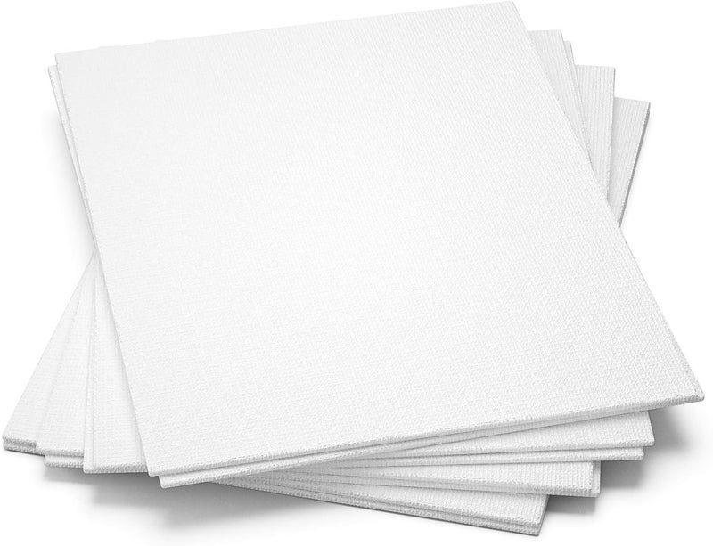 GOTIDEAL Canvases for Painting, 9x12 inch of 8, Professional Primed White Blank Flat Canvas Panels- 100% Cotton Artist Canvas Boards for Acrylics Painting, Oil Watercolor Tempera - Image 2