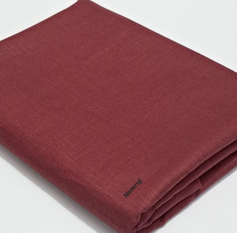 MAMRAJ Men's Premium Unstitched Cotton Blend || 2.5m || Fabric for Shirt ( Formal, Casual Wear.) Set of 3 Shirt (Maroon, Sea Green, Black), Solid - Image 2