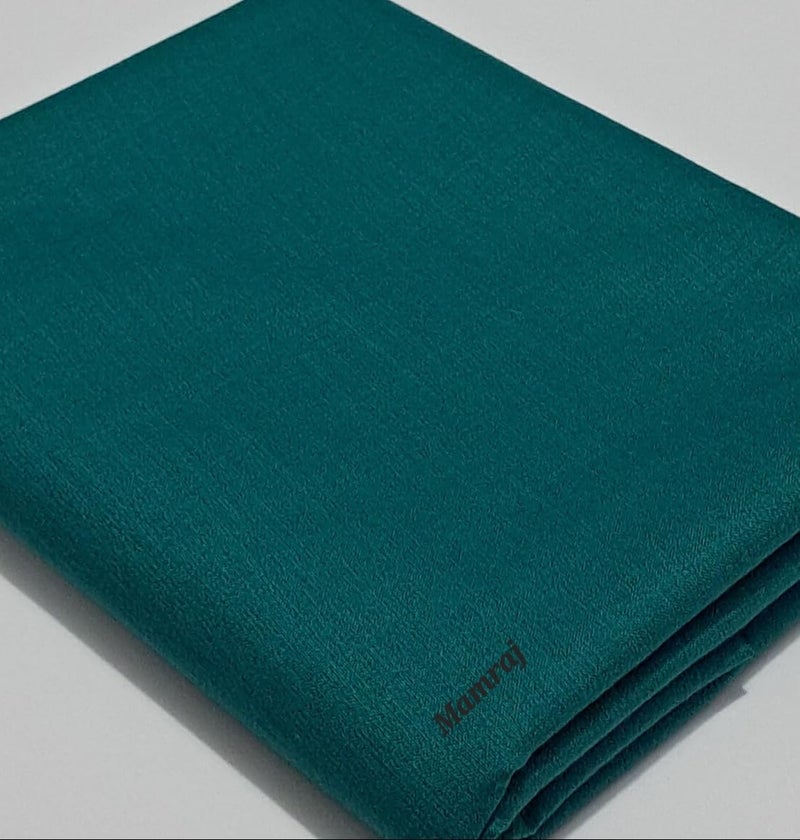 MAMRAJ Men's Premium Unstitched Cotton Blend || 2.5m || Fabric for Shirt ( Formal, Casual Wear.) Set of 3 Shirt (Maroon, Sea Green, Black), Solid - Image 3