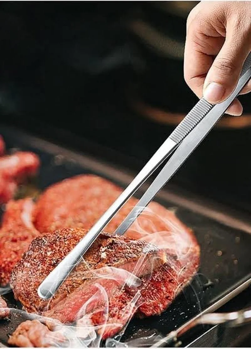 Hane216 Masterchef Practical Tweezers Tongs Cooking Tweezers Steel Tongs 30CM | Professional Chef Tweezers