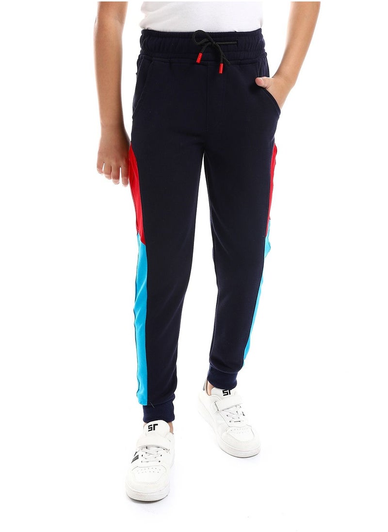 Caesar - Boys Elastic Waist Sweatpants With Coloured Tape - Image 1