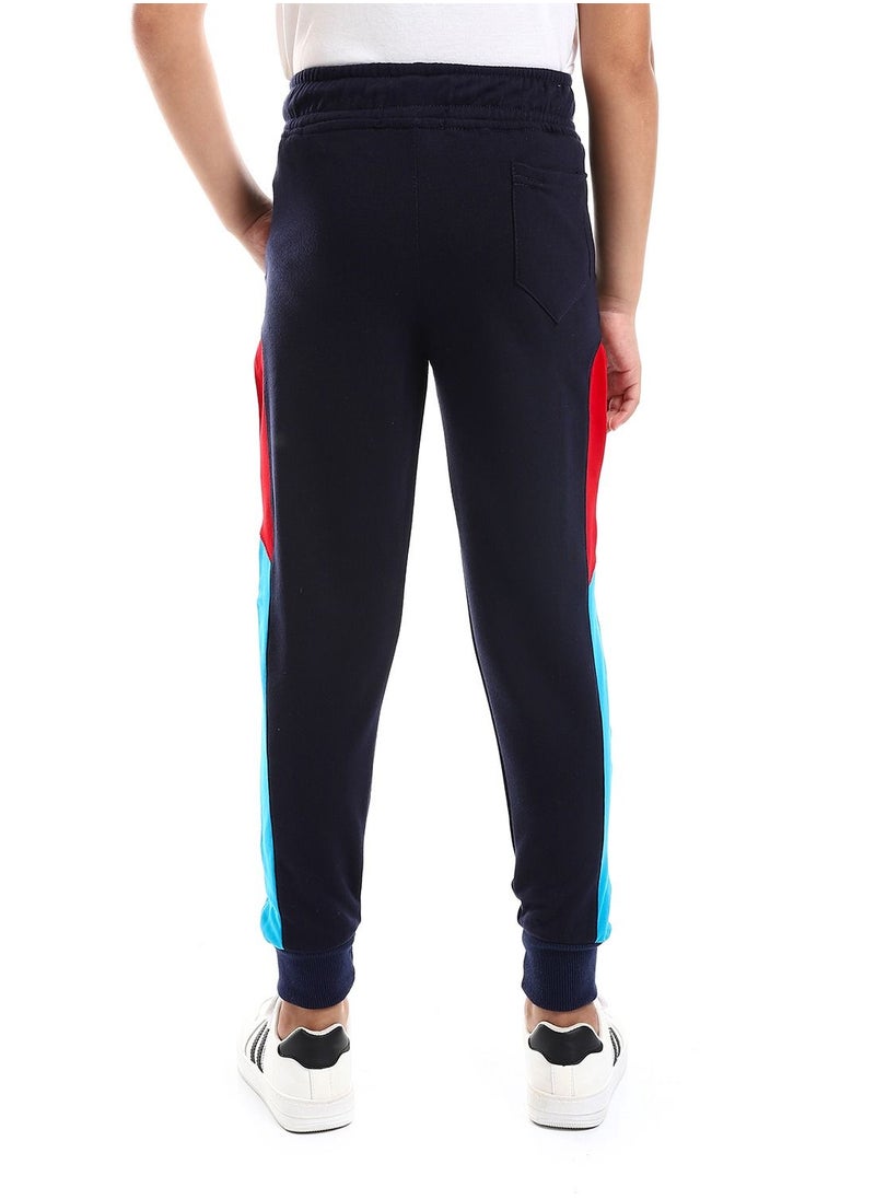 Caesar - Boys Elastic Waist Sweatpants With Coloured Tape - Image 1