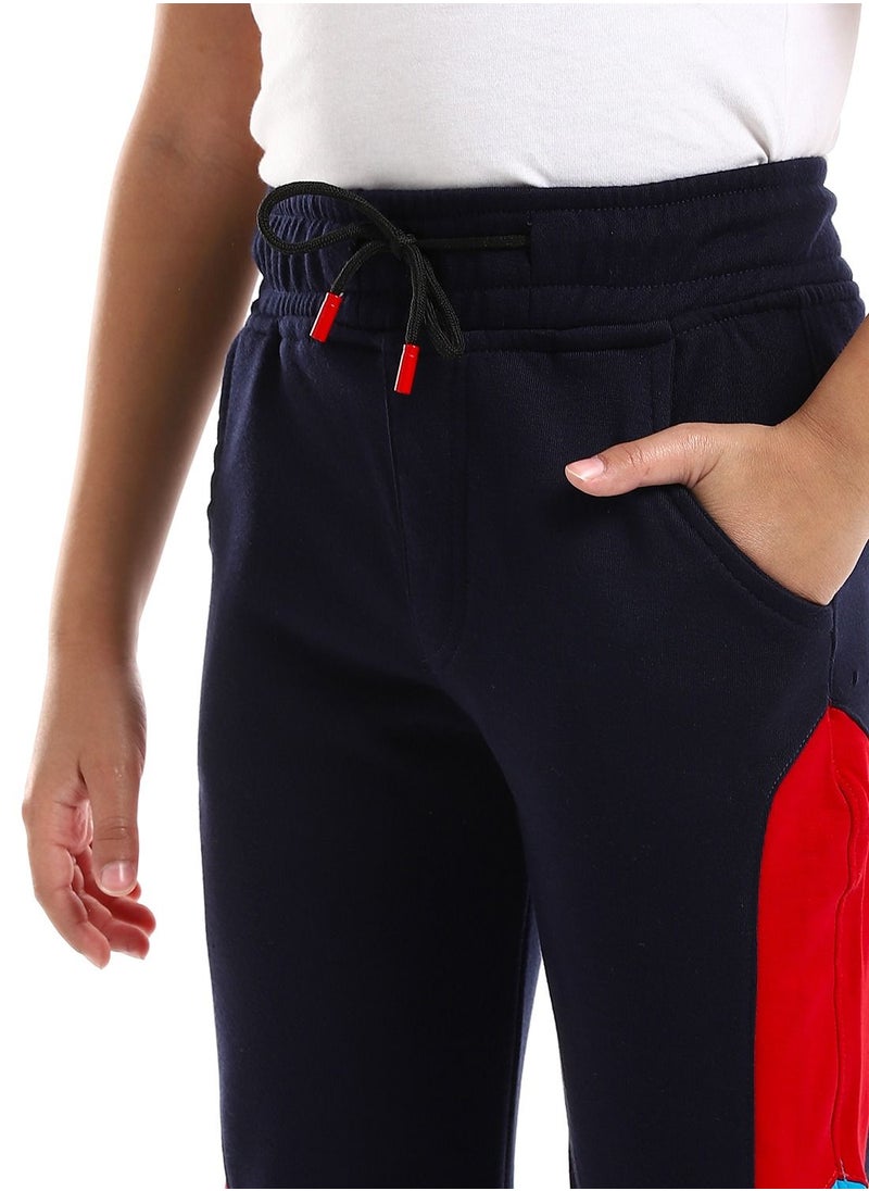 Caesar - Boys Elastic Waist Sweatpants With Coloured Tape - Image 1