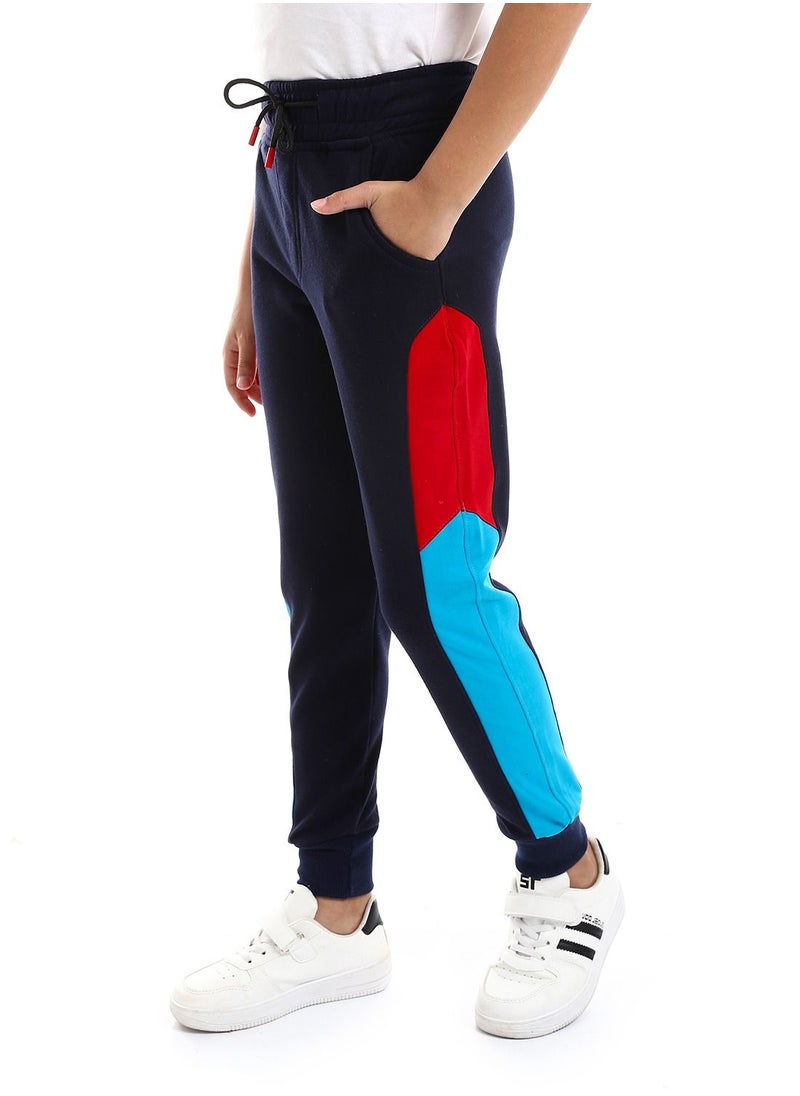 Caesar - Boys Elastic Waist Sweatpants With Coloured Tape - Image 1