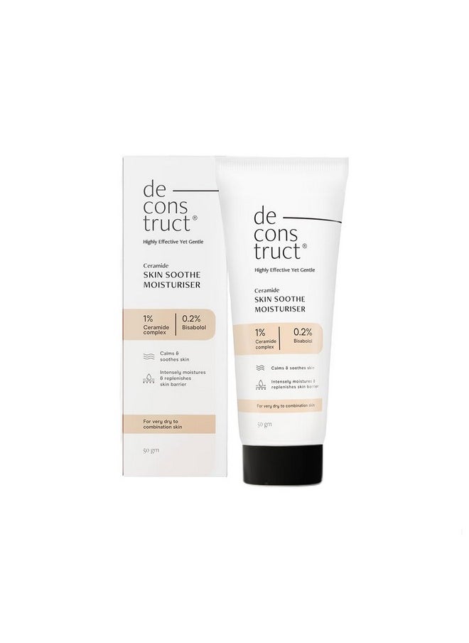 Deconstruct Skin Soothe Moisturizer | 1% Ceramides + 0.2% Bisabolol | Ceramide Barrier Repair | Soothing | For Very Dry To Combination Skin | Deep Moisturization & Hydration | 50 Gm  - Image 1