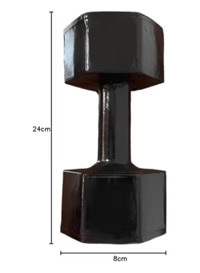 HULK Dumbbell Set 3KG - Solid Shiny Rubber (2 Pieces) - Image 2