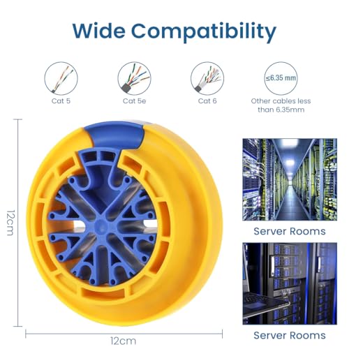 Serplex® Cable Comb Tool for Any Cables with a Diameter Up to 1/4", Universal Networking Wire Cabling Tool Cables Organizing Tool Ethernet Cable Organizer Wire Comb Network Cable Management Tool - Image 2