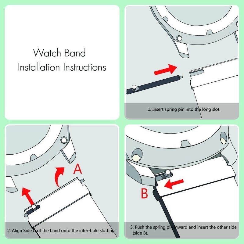 ProLook حزام 22 مم، حزام لـ Noise ColorFit Ultra، ColorFit Pro 3، NoiseFit Endure، ColorFit NAV، NoiseFit Evolve، NoiseFit Active، سيليكون ناعم مع حزام ثقوب الهواء (أسود مع أزرق) - Image 5