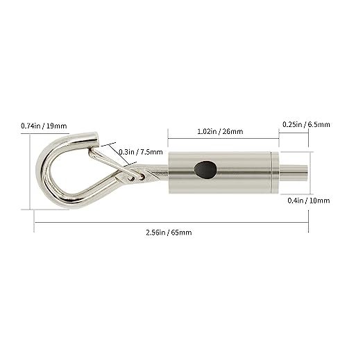YQL Portable Hook & Eye Turnbuckle Tension for 1/16-3/32 Galvanized /304/316 Stainless Steel Cable Guide Wire Rope light hanging Suspension Accessories Pack-6 - Image 2