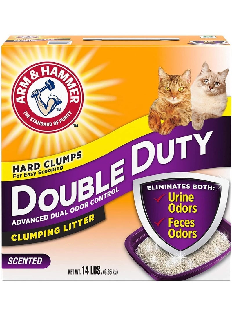 آرم آند هامر رمل فضلات القطط دبل ديوتي (مزدوج الفعالية)، تحكم متقدم في الروائح، يزيل روائح البول والبراز، معطر، رائحة منعشة، 6.35 كجم - Image 1
