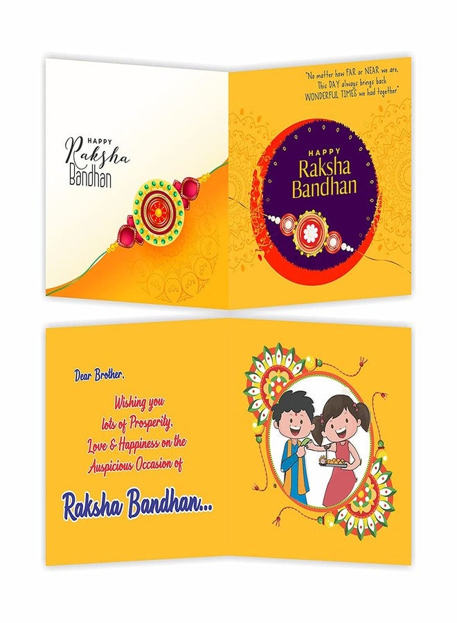 AnL Creation - Rakhi Gift Combo for Brother Subh Kalash Rakhi for Younger Brother with Greeting Card, Roli & Chawal| Bro Rakhi |Designer Rakhi | MR7994 - Image 4