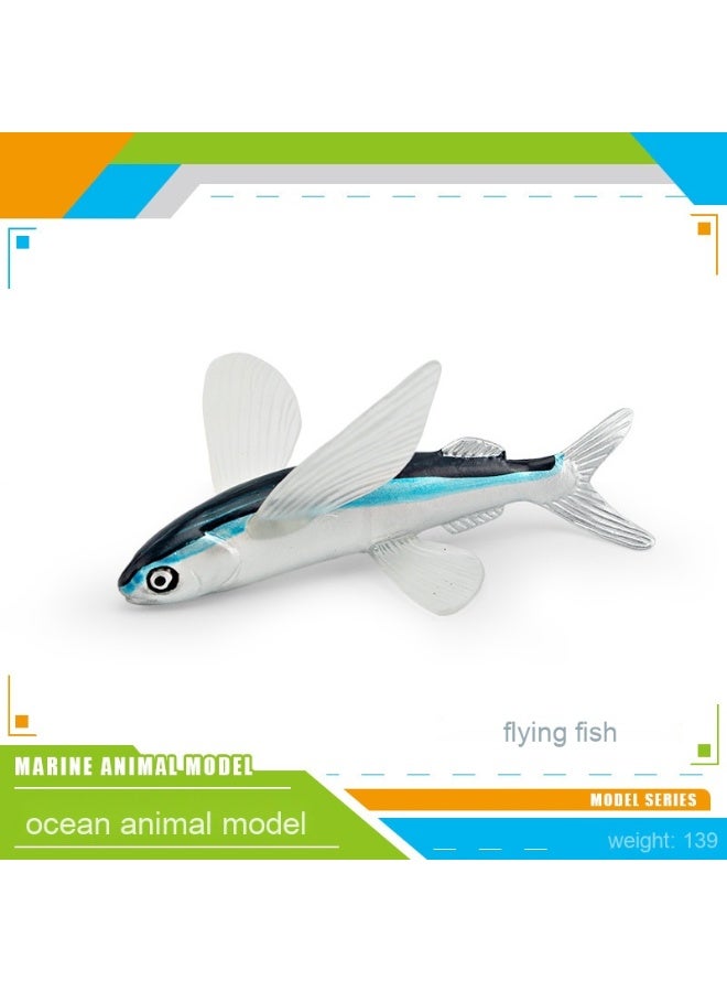 نيبمينينت نموذج حيوانات البحر الواقعية - قطع ديكور للأطفال لتصميم قاع البحار: أسماك السيف، أسماك الطائرة، أسماك القنابل، والتونة