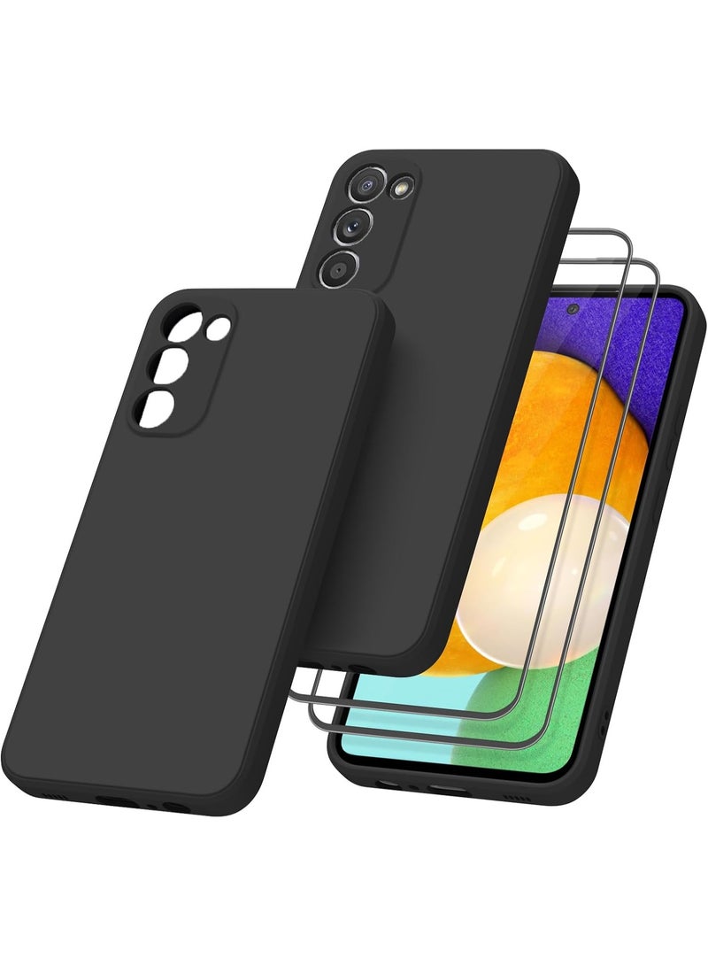 ELTRAZONE Samsung Galaxy S20 FE Case with 2 HD Screen Protectors, Camera Protection, Ultra Slim Anti-Scratch Shockproof TPU Bumper Cover – Durable Protective Phone Case, Black - Image 1