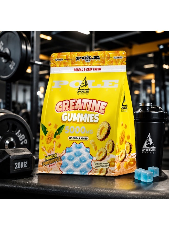POLE NUTRITION كرياتين غوميز 5000mg - قوة العضلات والأداء (مانجو أناناس) - Image 4