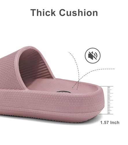 Haifago Pillow Slippers for Women Cushion Feather Recovery Cloud Ssndals, House Bathroom Slides Indoor Outdoor EVA Foam Slide Comfort Quick Drying - Image 4