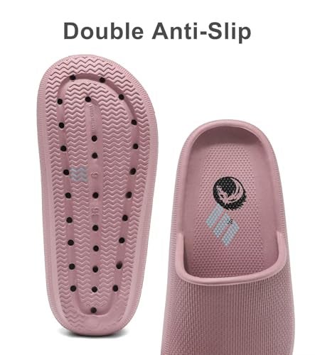 Haifago Pillow Slippers for Women Cushion Feather Recovery Cloud Ssndals, House Bathroom Slides Indoor Outdoor EVA Foam Slide Comfort Quick Drying - Image 5