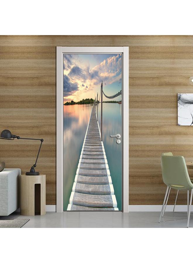 Bluejw Landscape Series Decorative Stickers Simulation Door Stickers Removable Waterproof Bedroom Living Room Renovation Pvc Wall Stickers A Generation Of Hair - Image 4