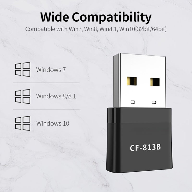 بطاقة شبكة لاسلكية USB ثنائية النطاق COMFAST CF-813B 650M 2.4 و 5.8 جيجا هرتز بطاقة شبكة لاسلكية بلوتوث + واي فاي محول واي فاي USB لأجهزة الكمبيوتر المحمول والحواسيب الشخصية - Image 4