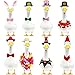 kedaijin 8 Set Holiday Porch Goose Outfits All Seasons Holiday Bundle St Patrick Easter Summer Hawaiian 4th of July Fall Lawn Goose Clothing Porch Clothes for Patio Yard Lawn Decor - Image 3