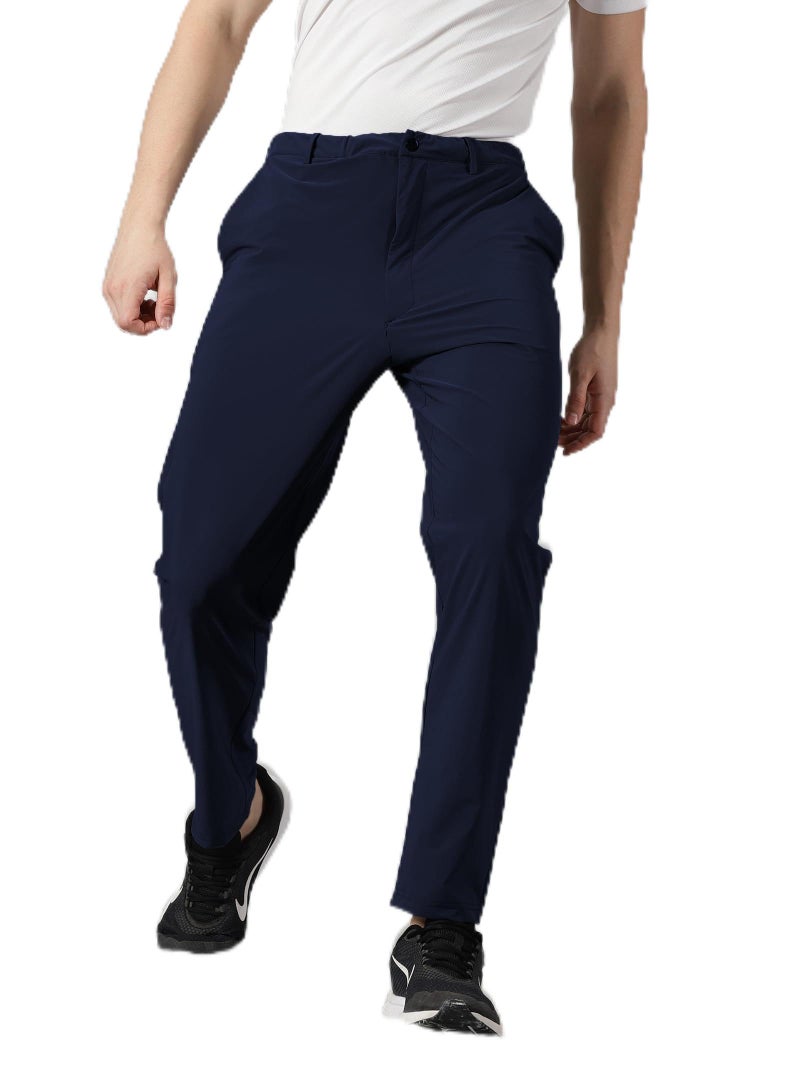 BLUE TYGA Ultimate Office Joggers for Men | Comfortable Tailored Fit Trousers for Office or Casual Wear | Wrinkle Resistant & Quick Dry Blue - Image 1