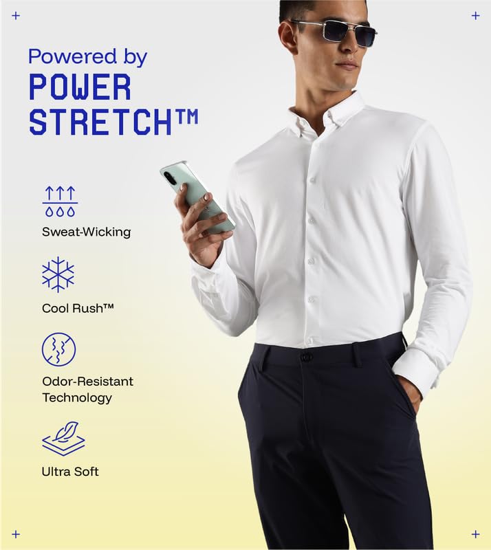 BLUE TYGA Ultimate Office Joggers for Men | Comfortable Tailored Fit Trousers for Office or Casual Wear | Wrinkle Resistant & Quick Dry Blue - Image 4
