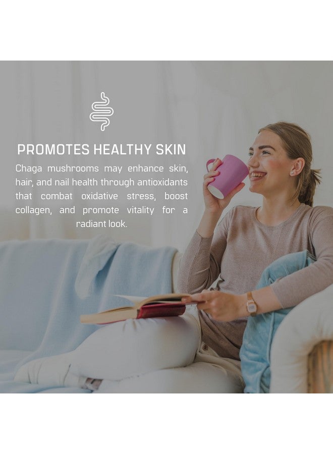 DIRTEA Chaga Mushroom Powder | 2,000mg / Serving | Organic, Vegan & Non GMO | Coffee Alternative & Immune Support | High Strength Supplement | 60g - 30 Servings - Image 4