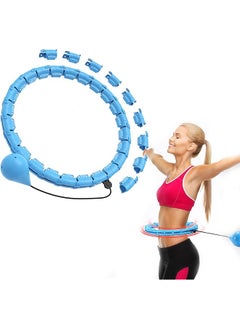 PROMASS Weighted Hula Circle Hoops For Adults Weight Loss, Infinity Hoop Fit Plus Size 47 Inch, 24 Detachable Links, Exercise Hula Hoop Suitable For Women And Beginners  - Image 1