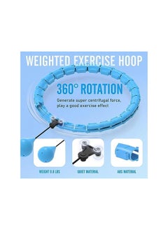 PROMASS Weighted Hula Circle Hoops For Adults Weight Loss, Infinity Hoop Fit Plus Size 47 Inch, 24 Detachable Links, Exercise Hula Hoop Suitable For Women And Beginners  - Image 3