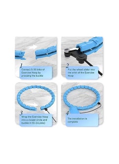 PROMASS Weighted Hula Circle Hoops For Adults Weight Loss, Infinity Hoop Fit Plus Size 47 Inch, 24 Detachable Links, Exercise Hula Hoop Suitable For Women And Beginners  - Image 4