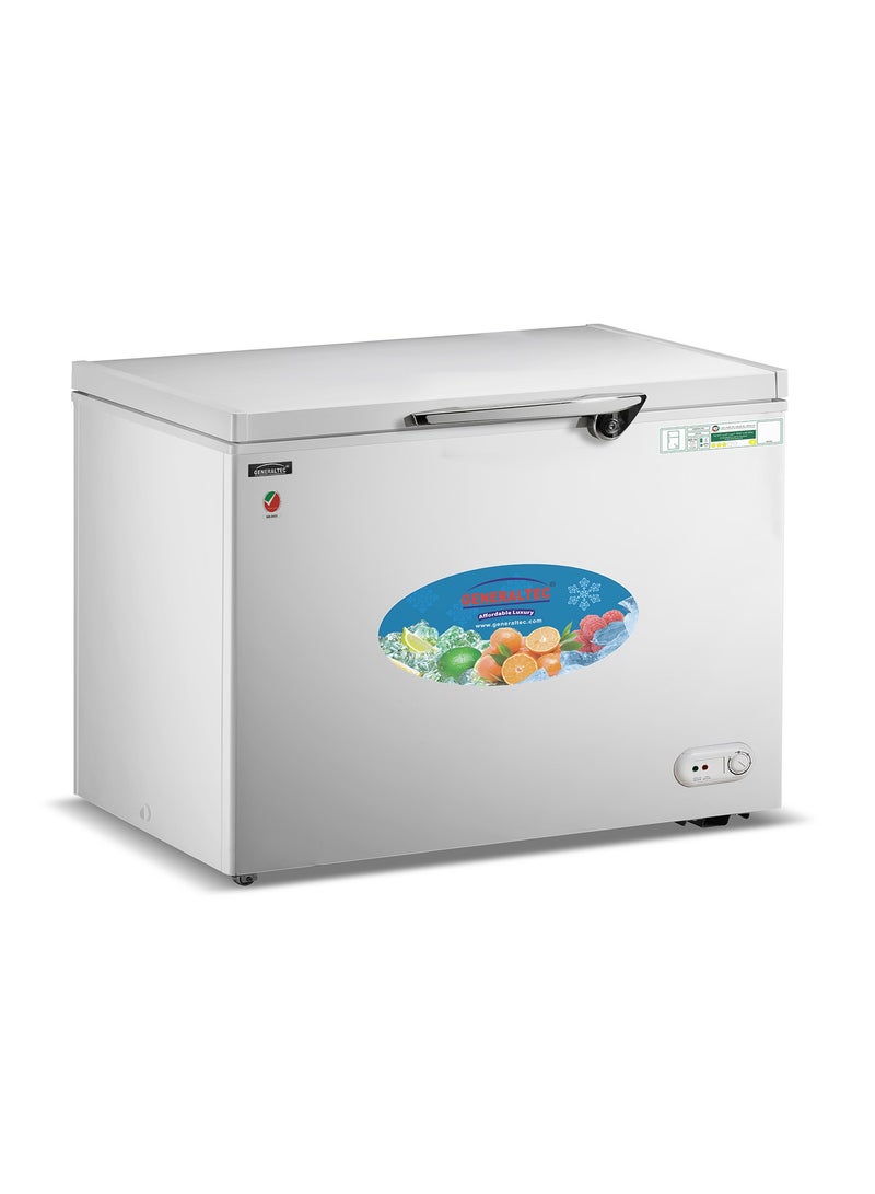 Generaltec Single Door Chest Freezer - Model GF370L, 271 Liters Capacity, 1 Year Warranty, 5 Years Compressor Warranty 271 L 130 W GF370L white