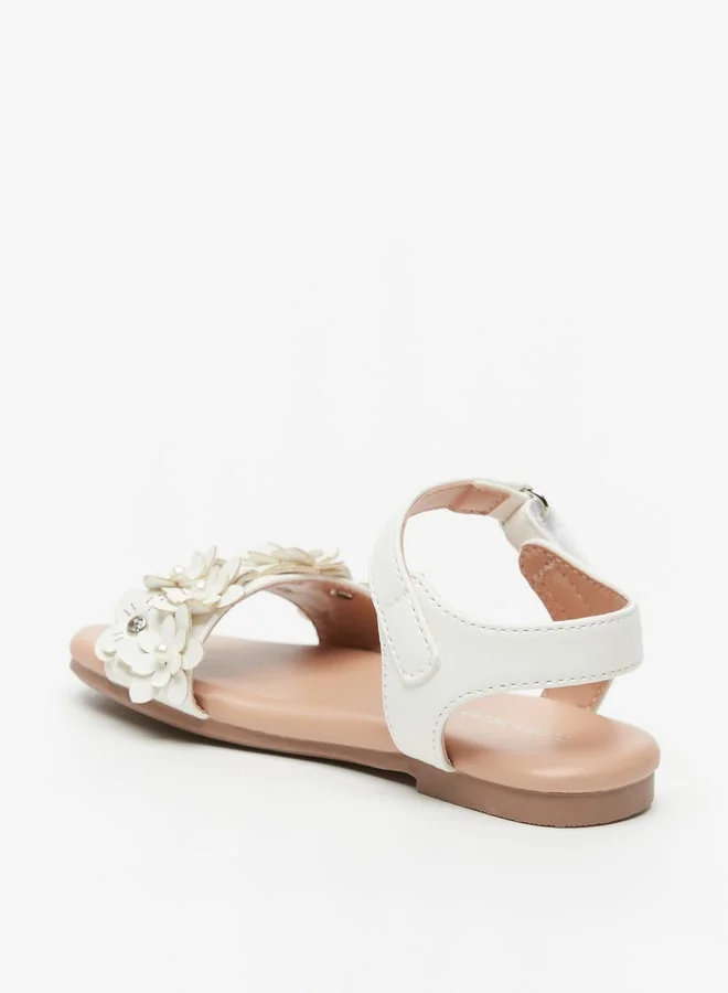 فلورا بيلا من شو إكسبرس Girls Embellished Sandals with Hook and Loop Closure