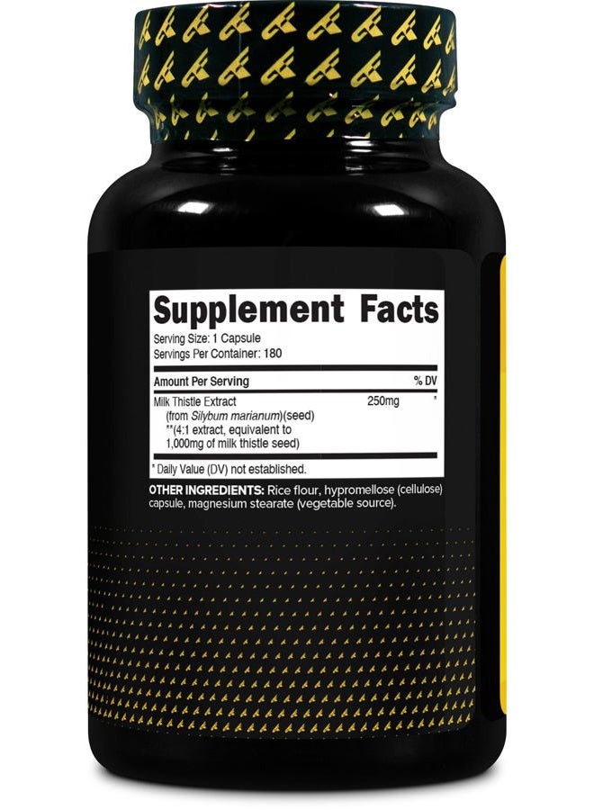 Primaforce Milk Thistle 180 Capsules 1000mg Equivalent - Gluten Free, Non-GMO Dietary Supplement, from 250mg of 4:1 Extract - Image 4