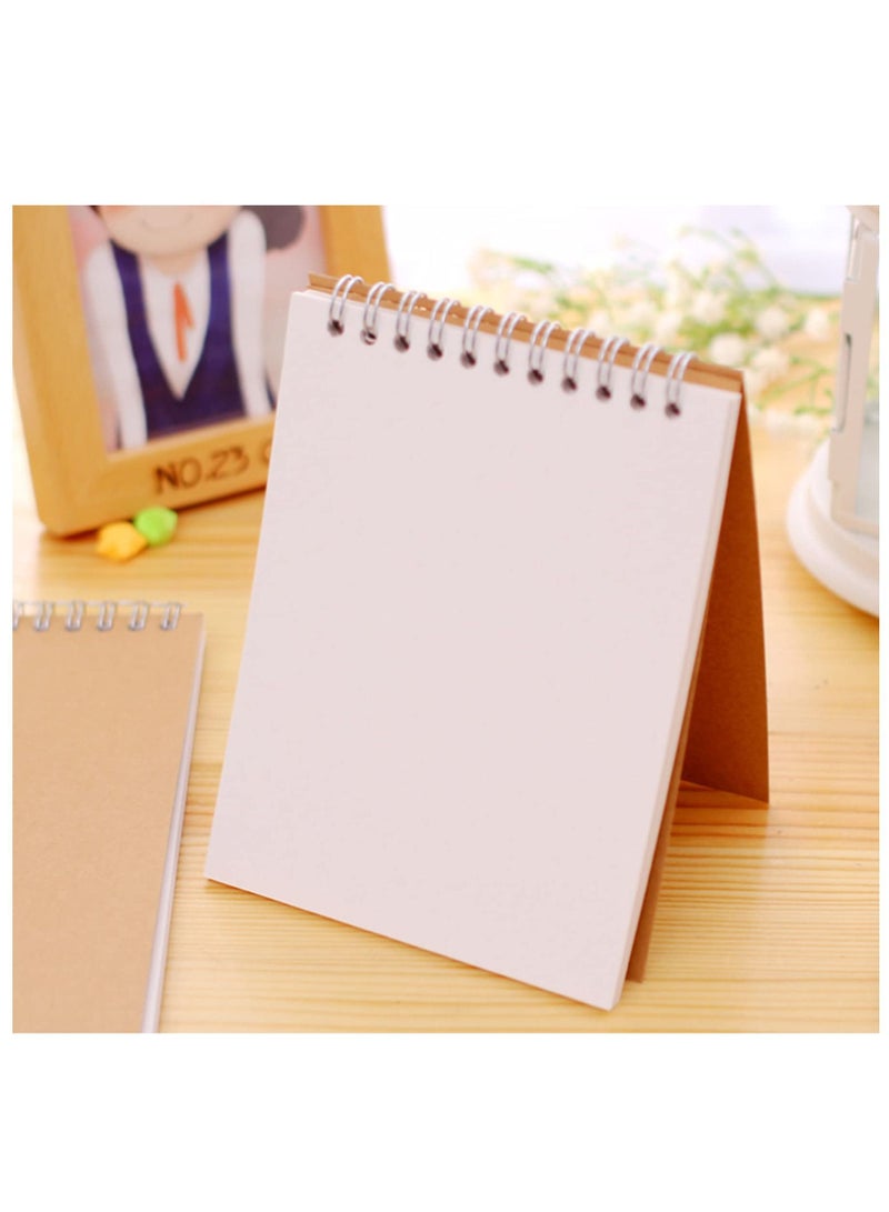 A6 Kraft Cover Notebook, 70 Sheets, Starter Sketch Book and White Cartridge Paper Sketch Pad with Sizes for Mixed Media Use, 7 Pack - Image 2