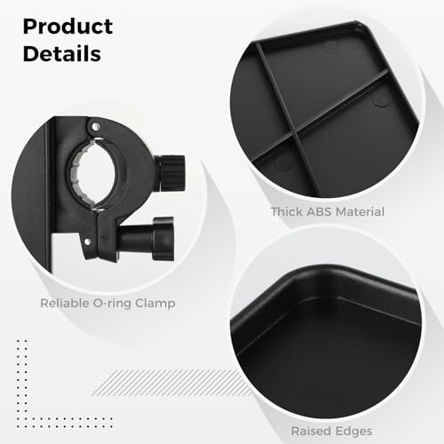 Varku Microphone Stand Tray, Universal Clamp-On Rack Tray, Mic Stand Holder with Strong Load Capacity, Microphone Stand Shelf for Live Streaming Recording Karaoke - Image 4